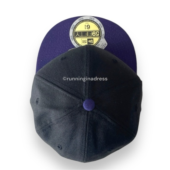 New Era Two tone Black Purple Tampa Bay Rays Cooperstown Collection Wool Fitted - Picture 8 of 16